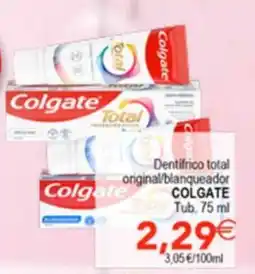 SPAR COLGATE Dentifrico total original/blanqueador oferta