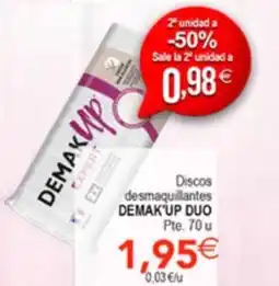 SPAR DEMAKUP DUO Discos desmaquillantes oferta