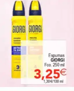 SPAR GIORGI Espumas oferta