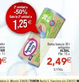 SPAR ALBAL Bolsa basura antigoteo oferta