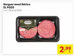 Alcampo EL POZO Burguer meat ibérico oferta