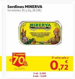 Alcampo MINERA sardinas oferta