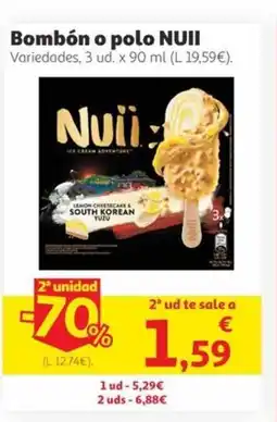 Alcampo NUII Bombón o polo oferta