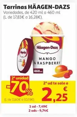 Alcampo HÄAGEN-DAZS Tarrinas oferta