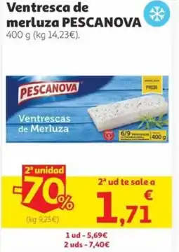 Alcampo PESCANOVA Ventresca de merluza oferta