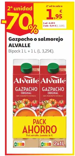Alcampo ALVALLE Gazpacho o salmorejo oferta