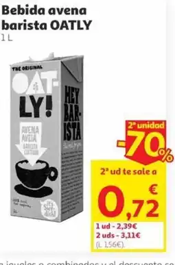 Alcampo OATLY Bebida avena barista oferta