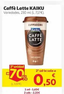 Alcampo KAIKU Caffè Latte oferta