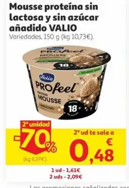 Alcampo VALIO Mousse proteína sin lactosa y sin azúcar añadido oferta