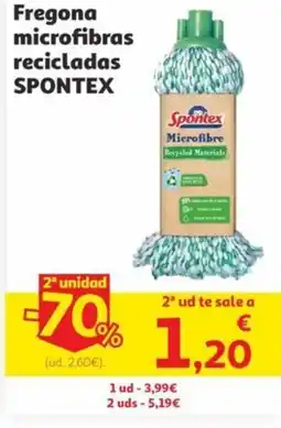Alcampo SPONTEX Fregona microfibras recicladas oferta