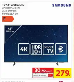Alcampo SAMSUNG TV 43" 43U8075HU oferta