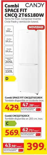 Alcampo CANDY Combi CNCQ 2T6S18DW oferta