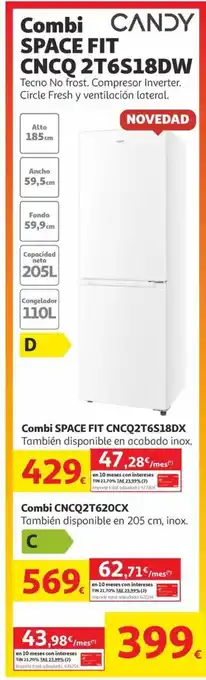 CANDY Combi CNCQ 2T6S18DW