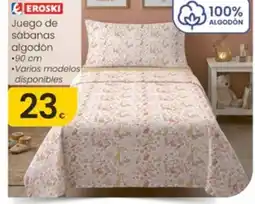 Eroski EROSKI Juego de sábanas algodón oferta