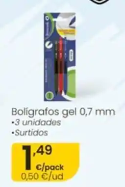 Eroski Bolígrafos gel 0,7 mm oferta