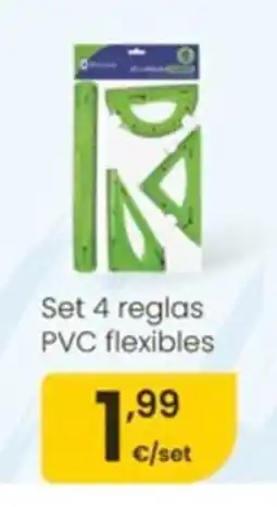 Eroski Set 4 reglas PVC flexibles oferta
