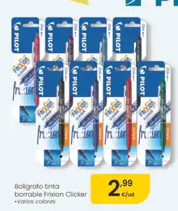 Eroski Bolígrafo tinta borrable Frixion Clicker oferta