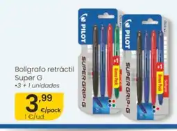 Eroski Bolígrafo retráctil Super G oferta