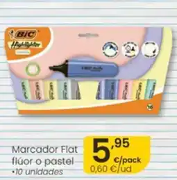 Eroski Marcador Flat flúor o pastel 10 unidades oferta