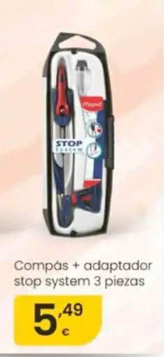 Eroski Compás + adaptador stop system 3 piezas oferta