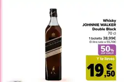 Carrefour JOHNNIE WALKER Whisky Double Black oferta