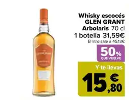 Carrefour GLEN GRANT Whisky escocés Arbolaris oferta