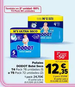 Carrefour DODOT Pañales Bebé Seco oferta