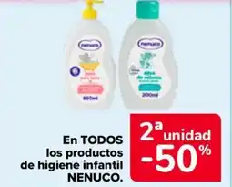 Carrefour NENUCO En todos los productos de higiene infantil oferta