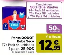 Carrefour DODOT Pants Bebé Seco oferta