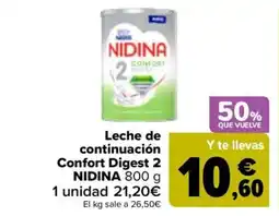 Carrefour NIDINA Leche de continuación Confort Digest 2 oferta