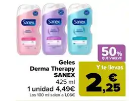 Carrefour SANEX Geles Derma Therapy oferta