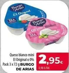 Spar La Palma Burgo de arias - queso blanco mini el original o 0% oferta