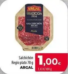 Spar La Palma Argal - salchichón regio plato oferta
