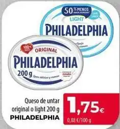 Spar La Palma Philadelphia - queso de untar original o light oferta