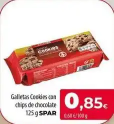 Spar La Palma Spar - galletas cookies con chips de chocolate oferta