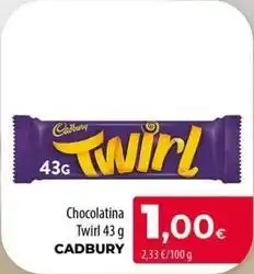 Spar La Palma Cadbury - chocolatina twirl oferta
