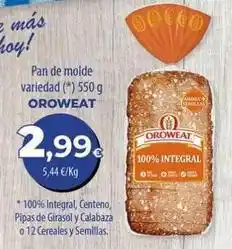 Spar La Palma Oroweat - pan de molde oferta