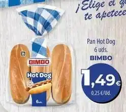 Spar La Palma Bimbo - pan hot dog oferta