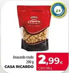 Spar La Palma Casa ricardo - anacardo crudo oferta