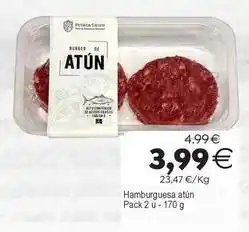 Supermercados Aquí Hamburguesa atún oferta
