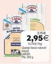 Supermercados Aquí Larsa - queixo liscos natural oferta