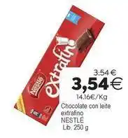 Supermercados Aquí Nestlé - chocolate con leite extrafino oferta