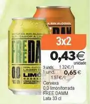 Supermercados Aquí Free damm - cervexa 0,0 limon/torrada oferta