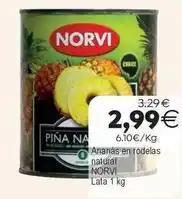 Supermercados Aquí Norvi - ananas en rodejas natural oferta