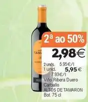 Supermercados Aquí Altos de tamarón - viño ribera duero carballo oferta
