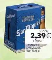 Supermercados Aquí San miguel - cervexa 0,0 pack 6x oferta