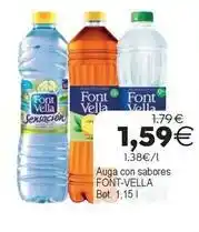 Supermercados Aquí Font vella - auga con sabores oferta