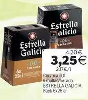 Supermercados Aquí Estrella galicia - cervexa 0,0 oferta