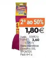Supermercados Aquí Spontex - baeta microfibras economic xxl pack 4+1 u oferta