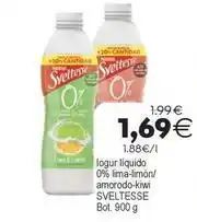 Supermercados Aquí Sveltesse - iogur liquido 0% lima-limon/amorodo-kiwi oferta